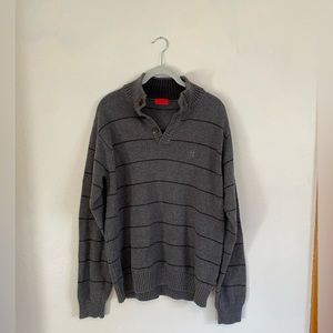 Men’s IZOD Gray Striped Sweater